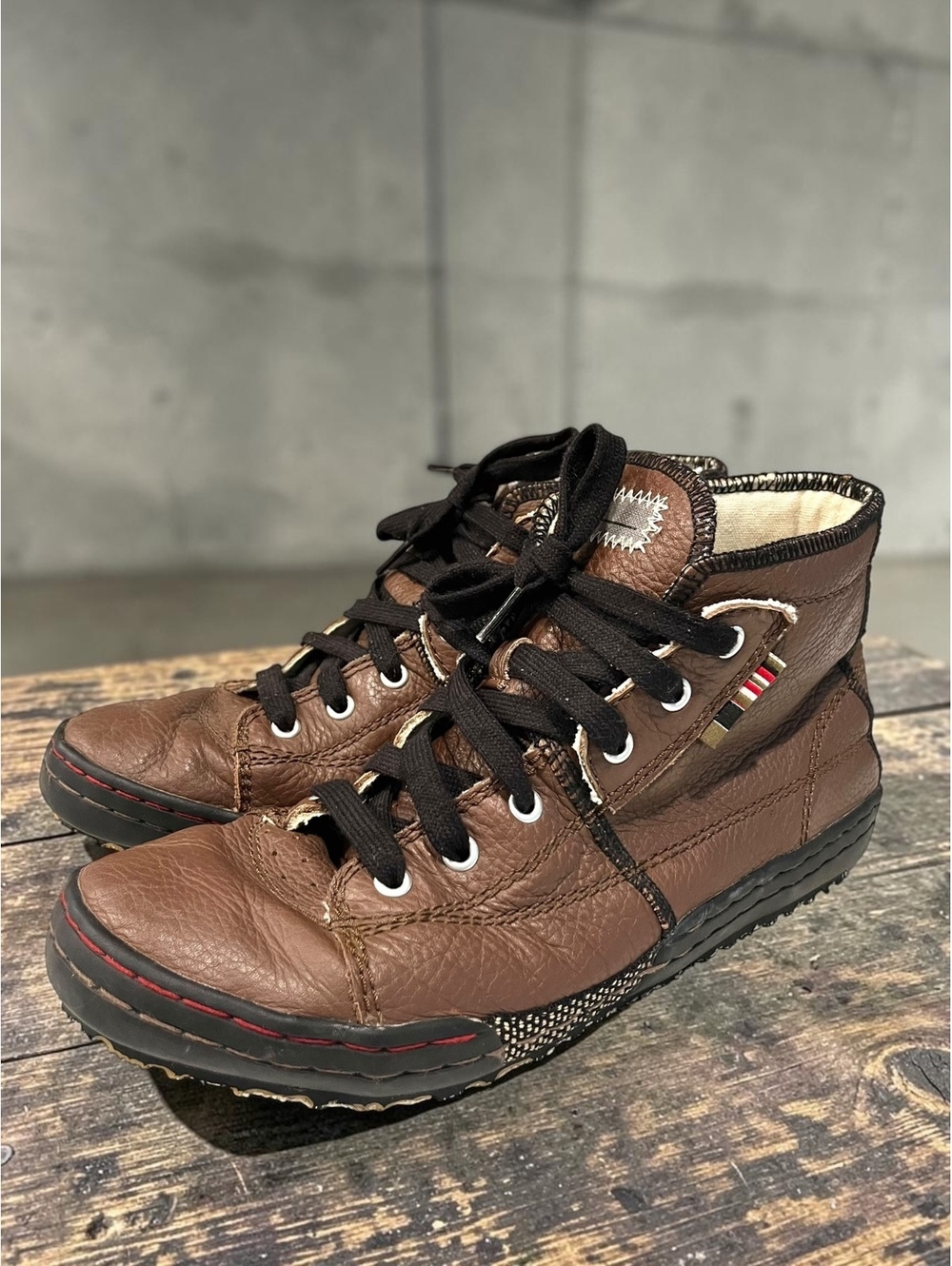 Triple Five Soul 555 Mens 10.5 Brown High Top Sneakers Y2K Streetwear R202MEX